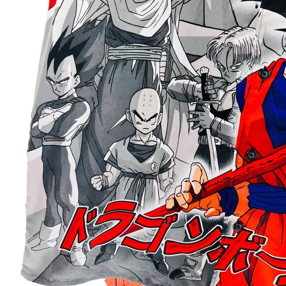 Vtg Dragon Ball Z Anime GOKU Graphic Shirt Y2K All Over Print Button Up Mens Lg - Picture 11 of 14
